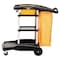 Rubbermaid Commercial High Capacity Cleaning Cart, 21-3/4w x 49-3/4d x 38-3/8h, Black FG9T7200BLA - alternate 5